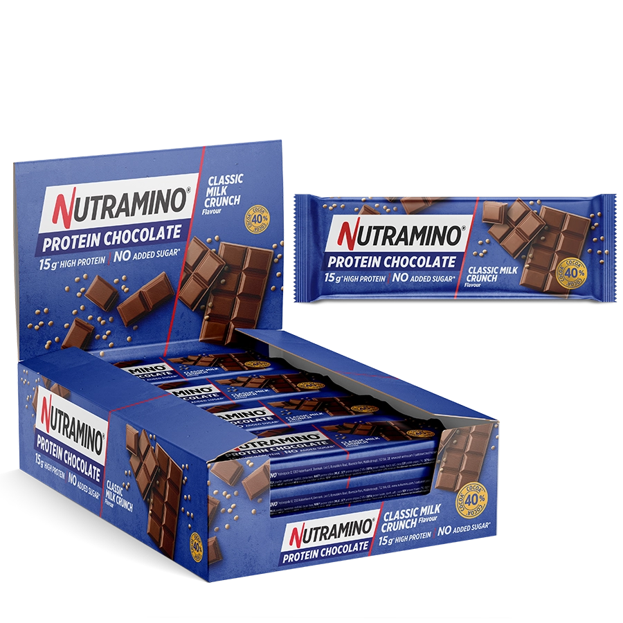 NUTRAMINO PROTEIN CHOCOLATE BAR 50g CLASSIC MILK CRUNCH